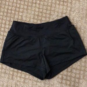 Black lulu running shorts